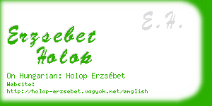 erzsebet holop business card