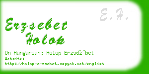 erzsebet holop business card